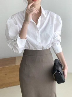 Elegant White Blouses & Pencil Skirt Suits