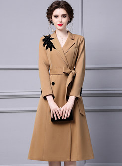 Large Lapels Double-Breasted Elegant Women's Coats
