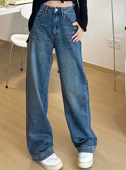 Loose High Waisted Jean Pants Women