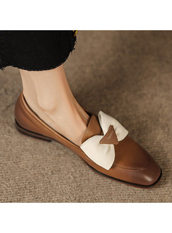 Bow-Embellished Deep-Front Women Shoes