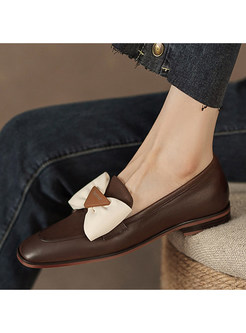 Bow-Embellished Deep-Front Women Shoes