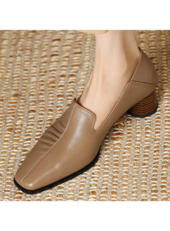 Minimalist Square Toe Deep-Front Women Shoes