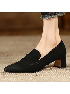 Pointed Toe Deep-Front Shoes For Women