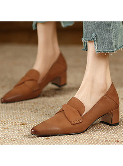 Pointed Toe Deep-Front Shoes For Women