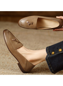 Casual Round Toe Deep-Front Women Shoes