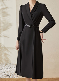Topshop Large Lapels Long Sleeve Cocktail Dresses For Business Women