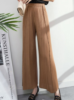 Exclusive Pleated High Waisted Wide Leg Pants For Women