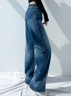 Chic High Waisted Baggy Jeans For Women