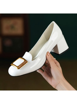 Elegant Round Toe Platform Heels Women Shoes
