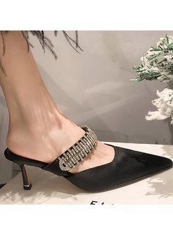 Blooming Diamante Embellishment High Heels For Women