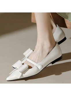 Stylish Pointed Toe Low-Front Flat Shoes For Women