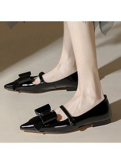 Stylish Pointed Toe Low-Front Flat Shoes For Women