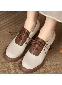 Comfortable Lace-Up Fastening Contrasting High Heels For Women