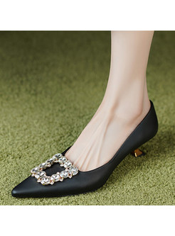 Chicwish Pointed Toe Kitten Heel Women Shoes