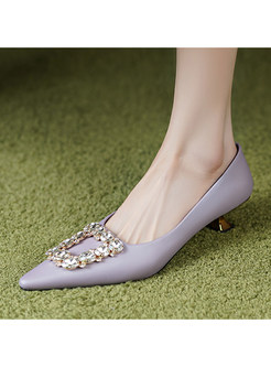 Chicwish Pointed Toe Kitten Heel Women Shoes