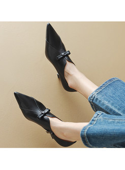 Exclusive Pointed Toe Kitten Heel High Heels For Women