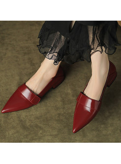 Romantic Pointed Toe Slip-On Style Flat Shoes For Women