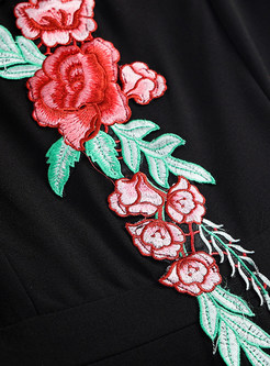 Elegant Embroidered Organza Splicing Cocktail Dresses