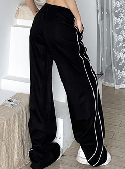 Exclusive Elastic Waist Boxy Straight Pants For Women
