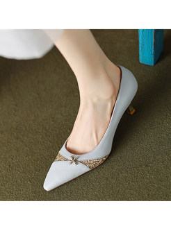 Fashion Crystal-Embellished Pointed Toe Dress Pump For Women