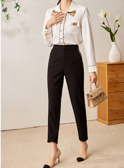 Women's Office Fashion Long Sleeve Pant Suit