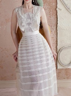 Romantic Bow-Embellished Sleeveless Maxi Dresses