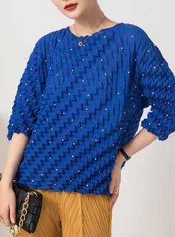 Pretty 3/4 Sleeve Boxy Tops For Women