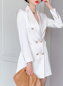 Classic Double-Breasted Blazer Dresses
