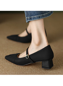 Chic PU Ruched Detail Women Shoes