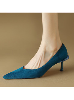 Daily Pointed Heel Faux-suede upper Dress Pump For Women