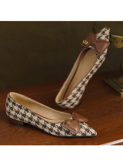 Women's Stylish Pointed Toe Bow-Embellished Flat Shoes