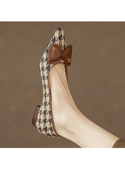 Women's Stylish Pointed Toe Bow-Embellished Flat Shoes