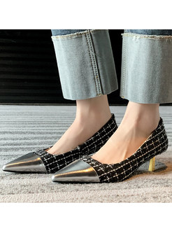 Fashion Pointed Toe Patch High Heels For Women