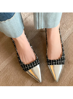 Fashion Pointed Toe Patch High Heels For Women