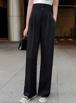 Minimalist High Waisted Boxy Suit Pants For Women