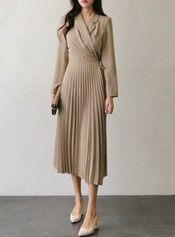 New Look Pleated Wrap Waist Midi Dresses