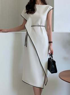 Elegant Sleeveless Irregullar Midi Dresses