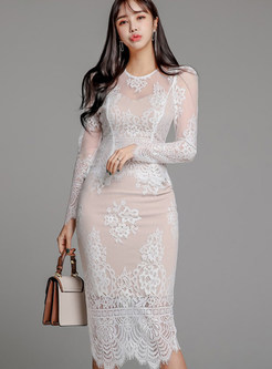 Amazing Allure Corset Bodycon Lace Dress