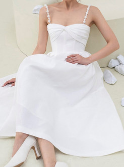 Romance Language White Strap Dress
