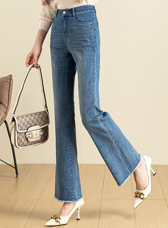 New Look Fur-Trimmed Jean Pants For Women