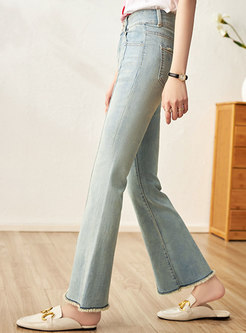 Fashion Split Flare Jeans For Women
