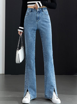 Minimalist Mid-Gauge Jean Pants For Women