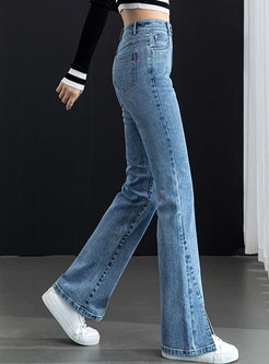 Minimalist Mid-Gauge Jean Pants For Women