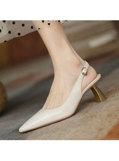Pointed Toe Mid Heels Dress Shoes
