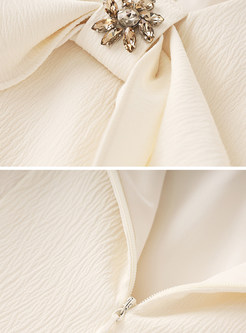 Diamante Embellishment Ruffle-Bodice Corset Dress