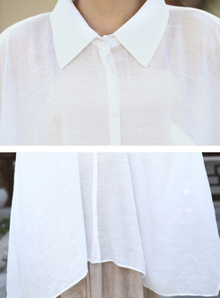 Oversized Asymmetric White Shirt