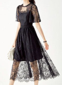 Romantic Transparent Lace Little Black Dresses