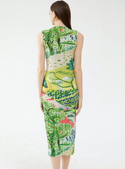 Exclusive Allover Print Midi Dress