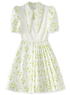 Sweet & Cute Cutout Puff Sleeve Mini A-Line Dresses