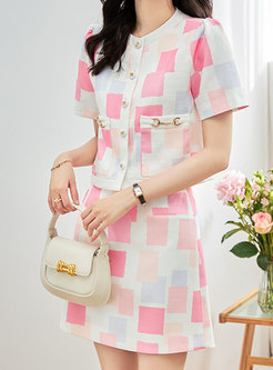 Sweet & Cute Plaid Skirts Suits For Ladies